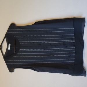 VINCE silk, semi sheer sleeveless blouse